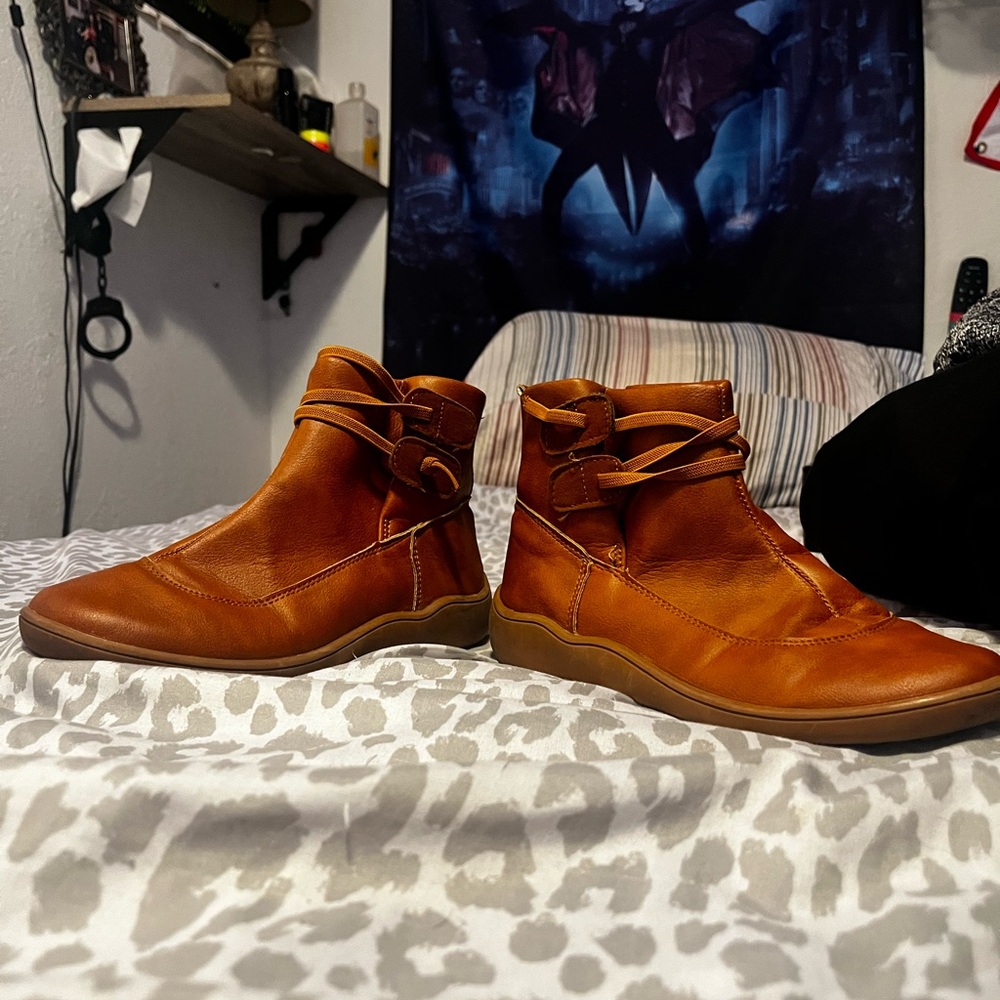 Woman’s Brown Leather Ankle Boots